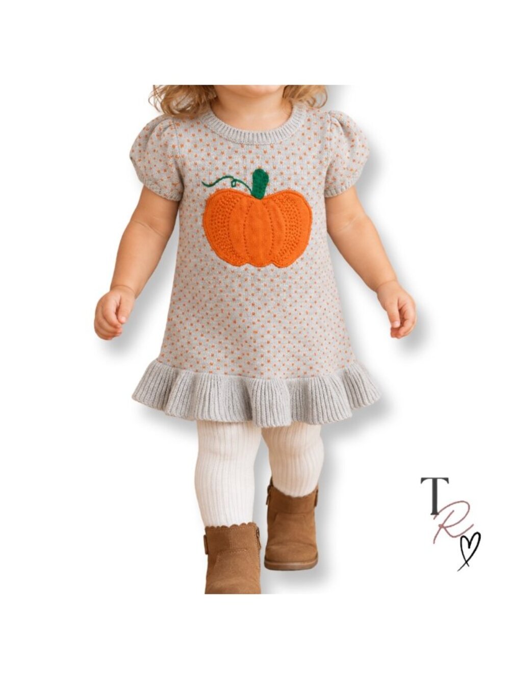 Gymboree Toddler Girls Pumpkin Sweater Dress Fall Halloween 12-18 Months